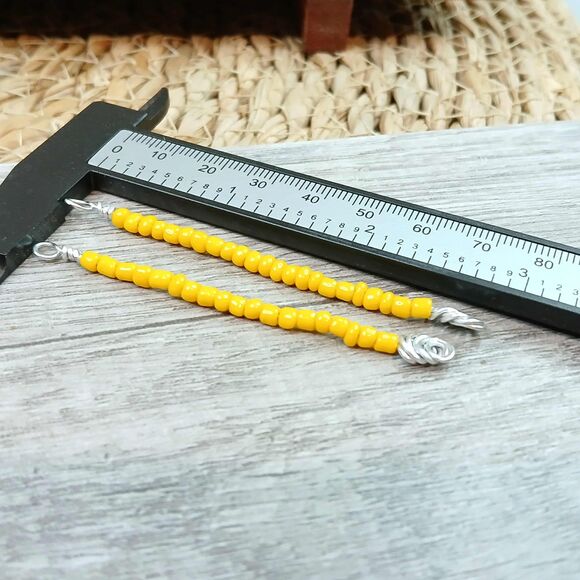 12 piece beaded charm dangles, jewelry making, 2" - Picture 3 of 3